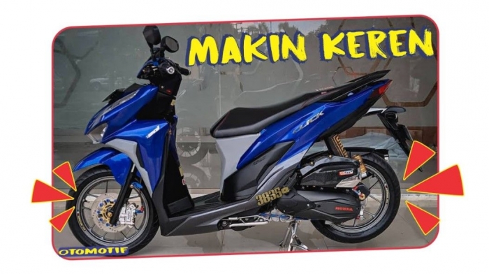 modif vario 125 warna biru/dokpri