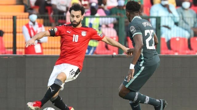 Mohamed Salah saat melawan Nigeria di AFCON 2021/ foto: cafonline.com