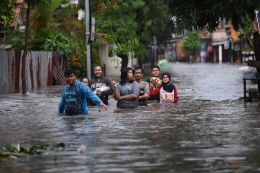 Ilustrasi Gambar: Megapolitan.kompas.com Banjir Jakarta 