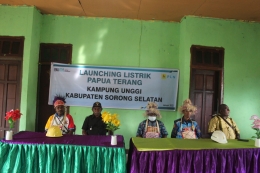 Launching Listrik Papua Terang Kampung Unggi Distrik Wayer Kabupaten Sorong Selatan ( Dok : VFH ) 