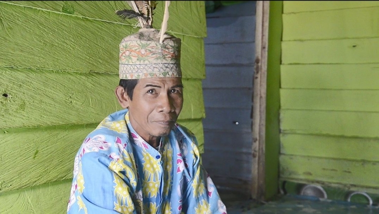 Pak Benang, Kepala Adat Dayak Basap, Desa Tebangan Lembak, Kecamatan Bengalon/dokpri
