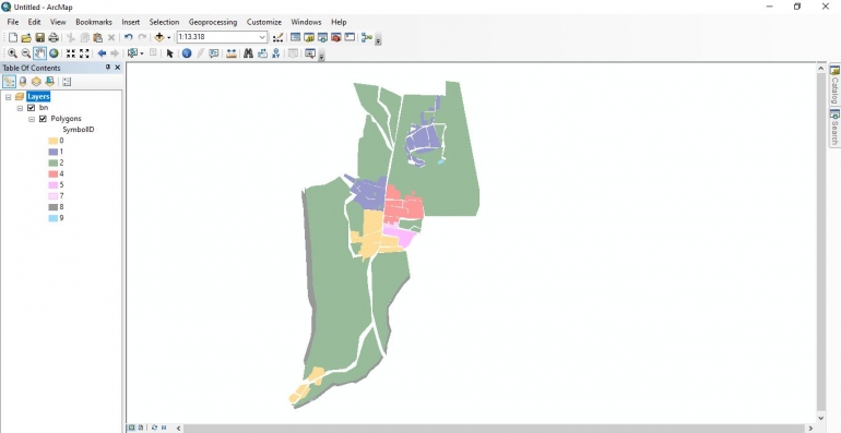 Digitasi dengan software ArcGis