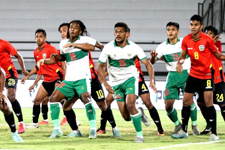 Sumber foto : Kompas.com | Ilustrasi penampilan Timnas Indonesia melawan Timor Leste