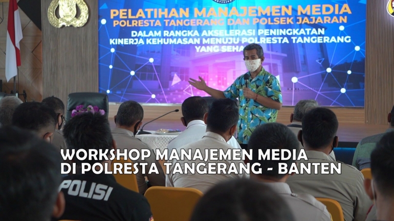 Workshop ini diikuti 60 orang dari tim hubungan masyarakat (Humas) Polresta Tangerang. Foto: Didik Wiratno