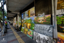 Penjual lukisan di Jalan Braga saat ini. Sumber: dokumentasi pribadi
