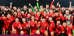 Foto Timnas putri China di Piala Asia Wanita 2022 (Sumber: the-AFC.com)