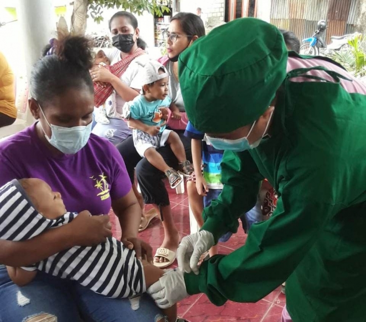 Salah satu layanan kesehatan ibu dan anak melalui Puskesmas Oebobo, Kota Kupang. Dok Minggas Nafanu