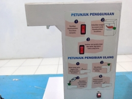 Petunjuk Penggunaan dan Pengisian Ulang Handsanitizer Touchless. (Dokpri)