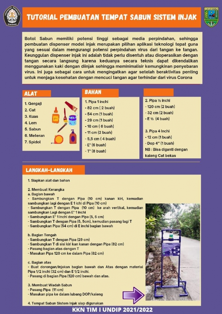 Materi Pembuatan Tempat Sabun Sistem Injak (Dokpri)