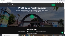 Tampilan awal website desa Pojok (dokpri)