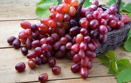 Buah anggur memiliki makna keberuntungan dan kemakmuran dalam tradisi imlek (sumber: https://www.istockphoto.com)