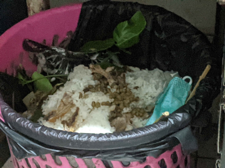 Foto limbah sisa makanan yang terbuang. (dokpri)