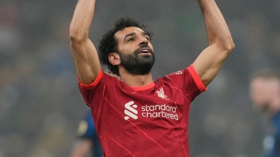 Moh Salah, Pemain Liverpool, merayakan Gol ke gawang Inter Milan || Sumber: Sky Sports