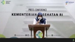 Direktur/Direktorat Jenderal Pencegahan dan Pengendalian Penyakit Kementerian Kesehatan Siti Nadia Tarmizi menjelaskan kasus Omicron diberbagai daerah (Tangkapan Layar Youtube Kemenkes/CNBC)