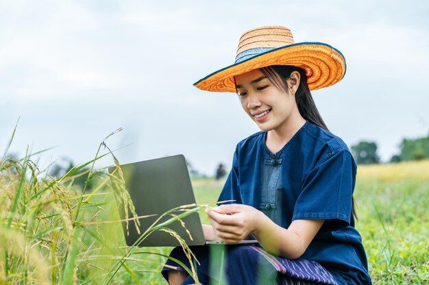 (Foto petani dengan laptop. Sumber foto: Freepick oleh Jcomp)