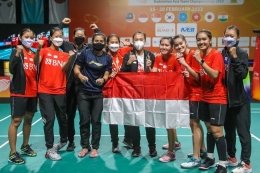 Tim bulu tangkis putri Indonesia yang berlaga di ajang Asia Team Championship 2022 kemarin (sport.detik.com)