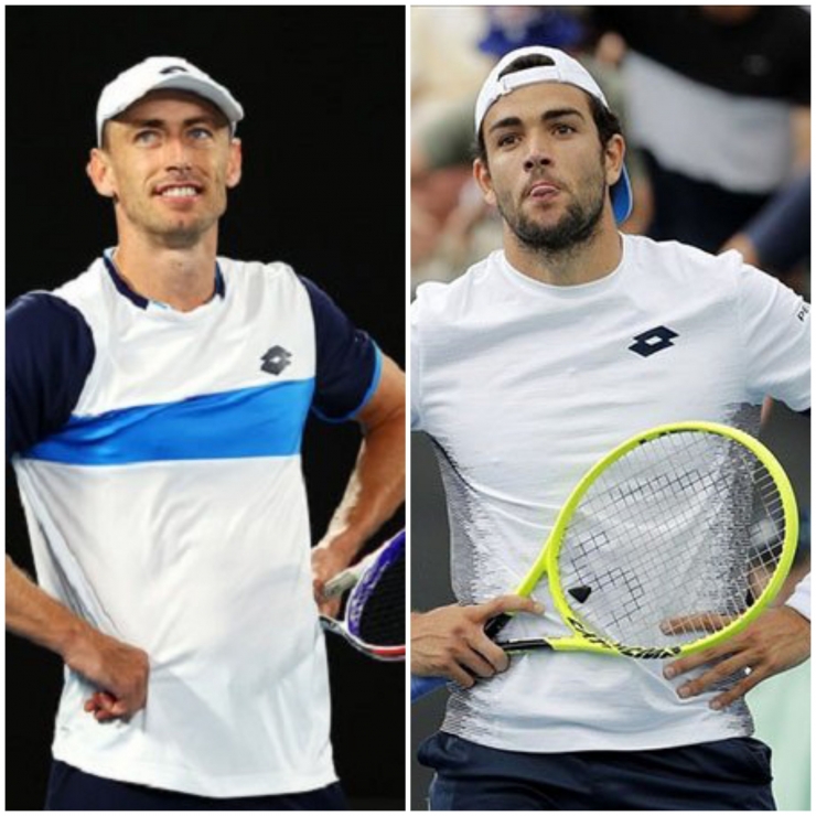 Dua petenis yg terhenti karena mengundurkan diri (WO).Kiri John Millman(australia) dan Matteo Berrettini(Italia).Sumber foto: ligaolahraga.com.