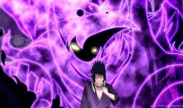 Illustrasi Sasuke Aktifkan Susanoo Dengan Eternal Mangekyou Sharingan. (Dok. DevianArt)