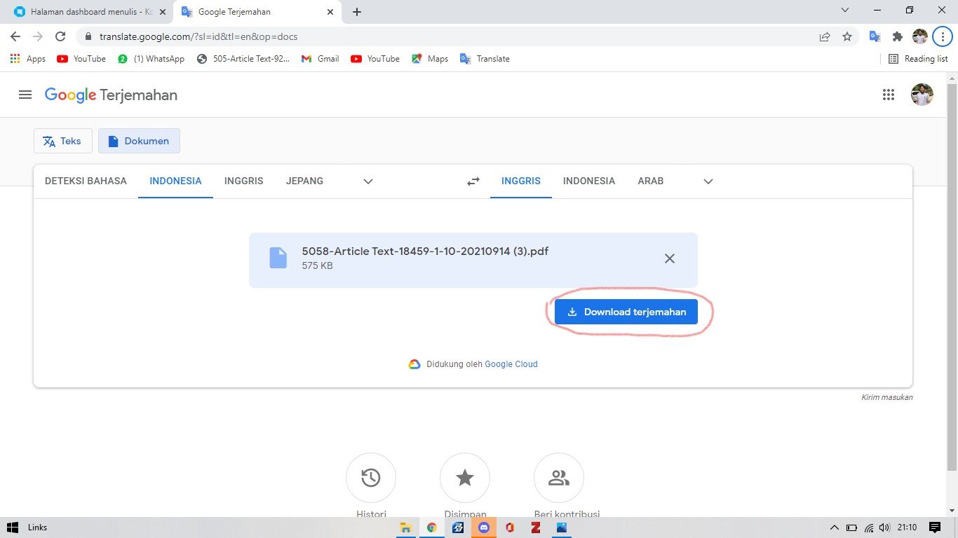 Kamu Harus Tau Begini 5 Detik Terjemahkan Dokumen Dengan Google ...