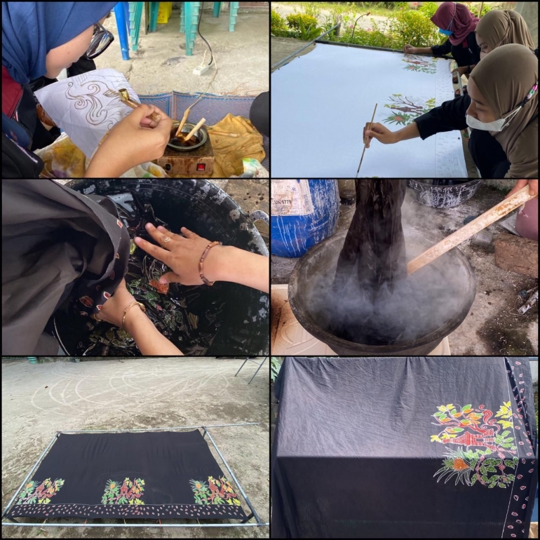 Mahasiswa PMM UMM Mengunjungi UMKM Batik dan Belajar Membuat Batik Tulis