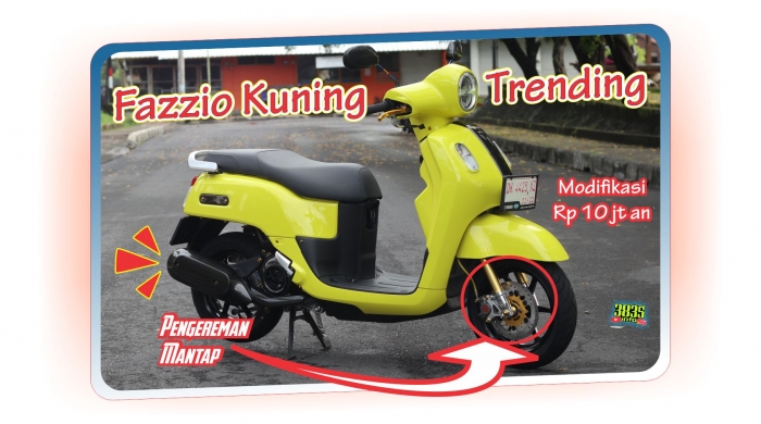 Fazzio 125 modifikasi warna kuning