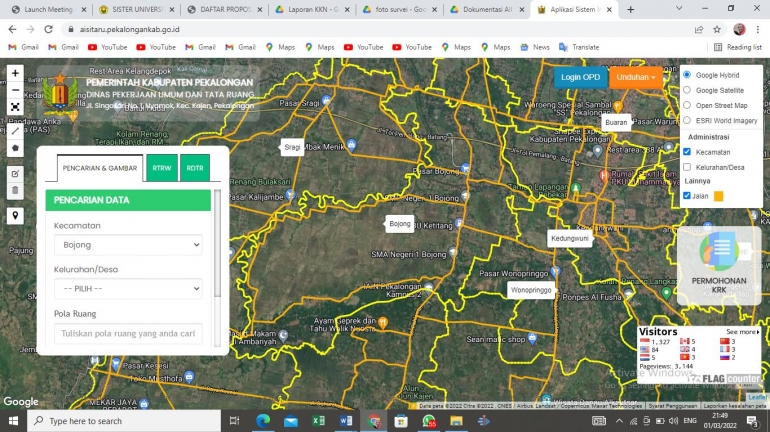 Gambar Tampilan AISITARU Kab. Pekalongan/dokpri
