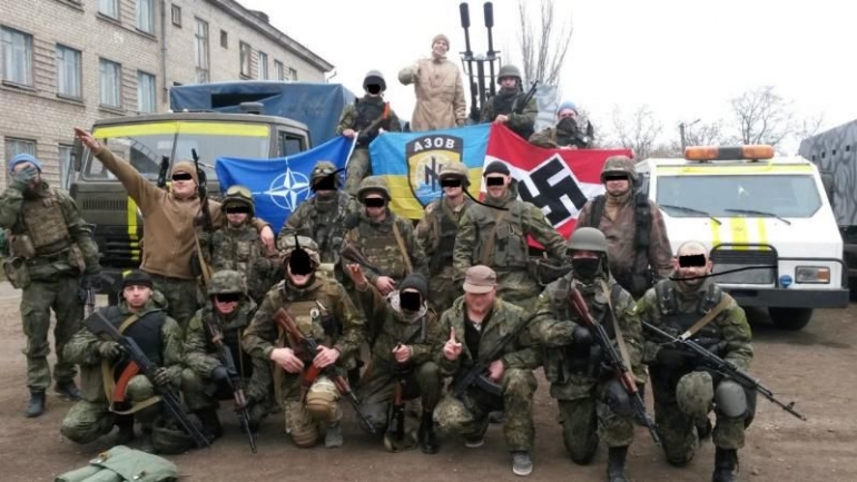 Milisi Ukraina berpaham Neo Nazi/foto:AP-Andrew Marienko