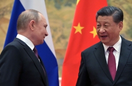 Pertemuan Putin dan Xi Jinping di Beijing tanggal 04/02/2022 Foto : Alexei Druzhinin/Sputnik/AFP via Media Indonesia. 