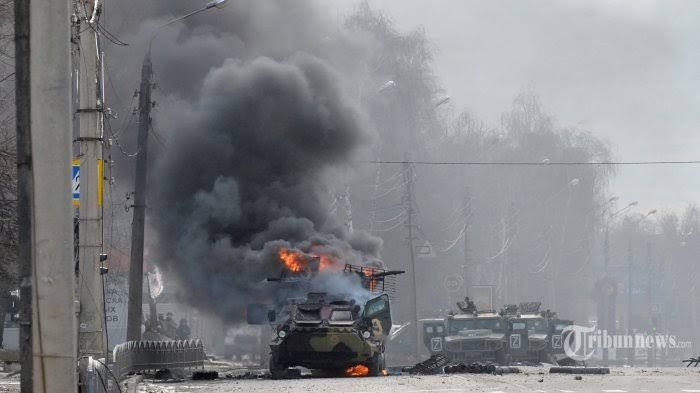 Perang Rusia-Ukraina.Sumber gambar: tribunews.com