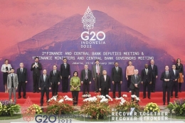 G20 adalah sebuah forum kerja sama ekonomi internasional yang beranggotakan negara-negara dengan perekonomian besar di dunia. (Antara Foto/Pool/Hafidz Mubarak A)