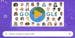 Google Doodle Hari Perempuan Sedunia 2022 (Source: Google)