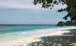 Pantai di Pulau Lihaga (Dok. Pribadi)