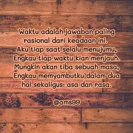 Puisi Jawaban Waktu / Dokpri @ams99 By. Text Art 