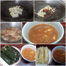 Pembuatan Rolade Ayam dan saus kecapnya step by step. | Foto: Wahyu Sapta.