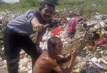 Ilustrasi: Penulis bersama pemulung sampah di TPA Bangkabelitung, Kepulauan Riau. DokPri #GiF