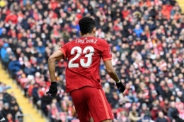 Luis Diaz, salah satu pemain penting Liverpool yang didatangkan pada musim transfer bulan Januari lalu. Foto: Paul Ellis via Kompas.com