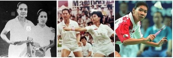 Minarni/Retno Kustijah (kiri/kompasdata.id), Verawati/Imelda (tengah/mediaindonesia.com), dan Susi Susanti (kanan/kompas.com) pernah Juara All England