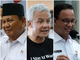 Prabowo, Ganjar, Anies (dari kiri ke kanan). sumber: detik.com