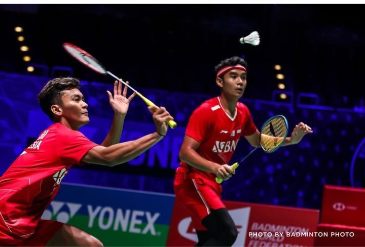 Muhammad Shohibul Fikri dan Bagas Maulana, newbie yang mampu lolos ke semifinal All England/Foto: Instagram Badminton.Ina