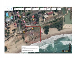 Gambar Jarak Resto Kampoeng Nelayan di kawasan sempadan pantai Teleng Ria (sumber : Google Maps)