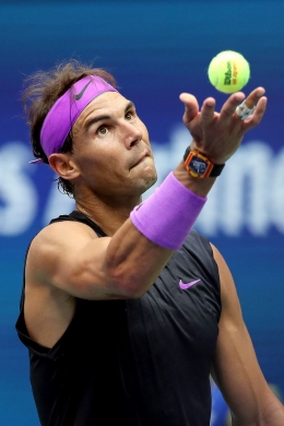Rafael Nadal di US Open 2019. Lolos kefinal Indian Wells Master 2022 setelah menundukkan  C. A.Garfia 6-4,4-6,6-3. Sumber foto : wolipop.detik.com