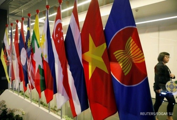 Ilustrasi Negara-negara ASEAN.| Sumber: Reuters/Edgar Su via kontan.co.id