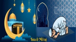 Perintah shalat dalam peristiwa Isra' Mi'raj Nabi Muhammad SAW. (Kolase/Tribunpontianak.co.id/sid)