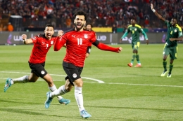 Pemain Mesir merayakan kemenangan/foto:cafonline.com