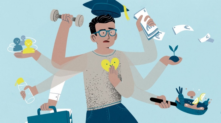 Ilustrasi mengenai quarter life crisis yang menuntut banyak hal | susannhoffmann.com