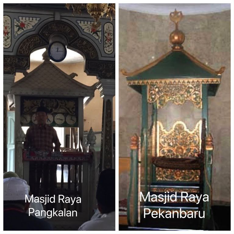 Image: Mimbar kembar Masjid Raya Pangkalan Koto Baru dan Masjid Raya Pasar Bawah Pekanbaru (File by Merza Gamal)