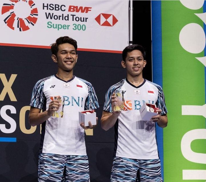 Ganda putra Indonesia, Fajar Alfian/Muhammad Rian Ardianto tampil sebagai juara Swiss Open 2022/Instagram @bwf