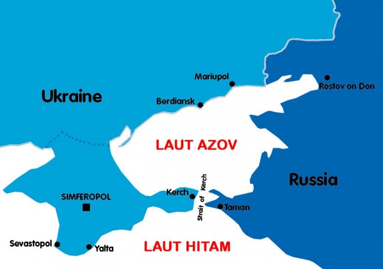 Laut azov di sebelah utara laut hitam. (dokpri)
