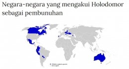 Peta negara-negara yang mengakui Holodomor sebagai pembunuhan (Sumber: twitter/@YPerebyinis)