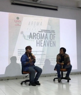 Pemutaran film dokumenter Aroma of Heaven dan diskusi pembuatan film. Foto oleh penulis (Anggita Indah Pramesti)